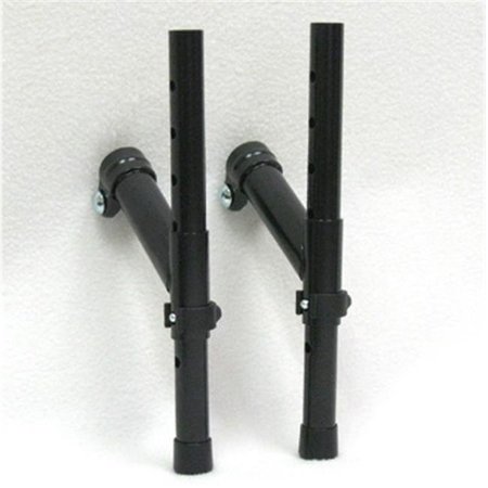 NEW SOLUTIONS New Solutions AT403 2.75 x 5 x 10 in. Universal Rear Anti-Tipper Clamp On Rubber Tip for Wheelchair; Set of 2 AT403